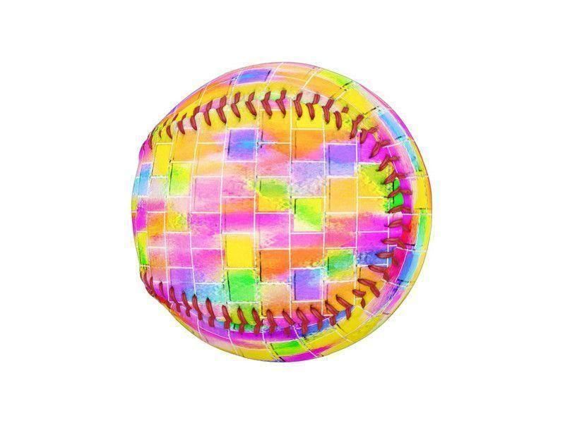 Baseballs-BRICK WALL SMUDGED Baseballs-Multicolor Light-from COLORADDICTED.COM-