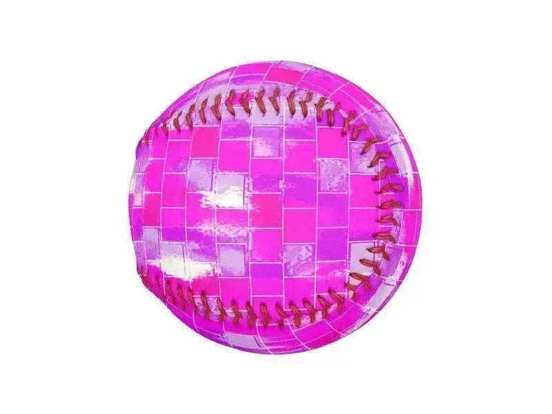 Baseballs-BRICK WALL SMUDGED Baseballs-Purples & Violets & Fuchsias-from COLORADDICTED.COM-