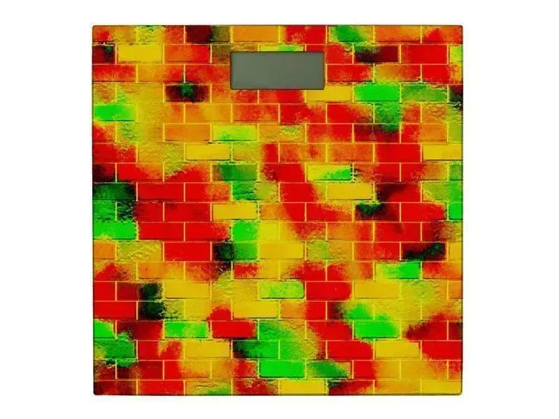 Bathroom Scales-BRICK WALL SMUDGED Bathroom Scales-from COLORADDICTED.COM-