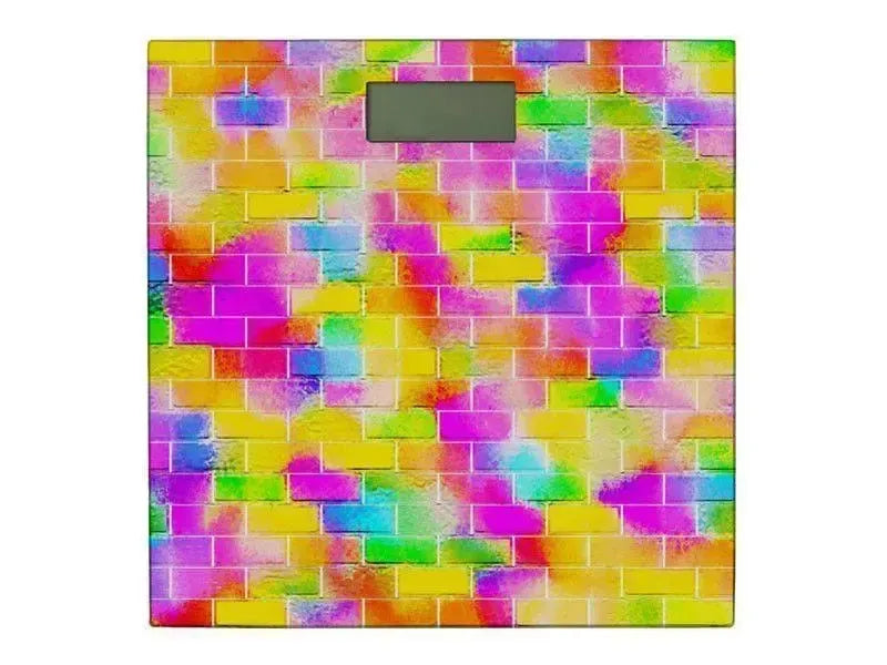 Bathroom Scales-BRICK WALL SMUDGED Bathroom Scales-from COLORADDICTED.COM-