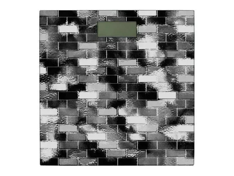Bathroom Scales-BRICK WALL SMUDGED Bathroom Scales-from COLORADDICTED.COM-
