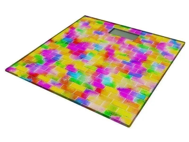 Bathroom Scales-BRICK WALL SMUDGED Bathroom Scales-from COLORADDICTED.COM-