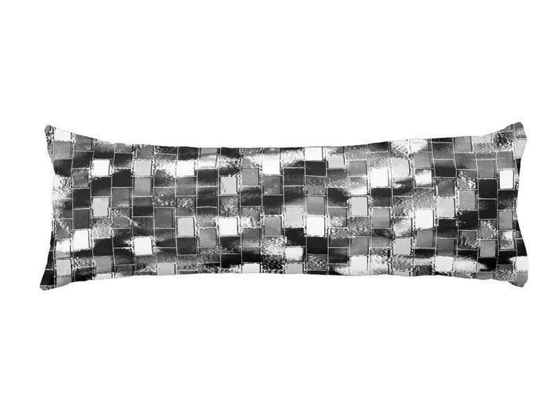 Body Pillows - Dakimakuras-BRICK WALL SMUDGED Body Pillows - Dakimakuras-Black &amp; Grays &amp; White-from COLORADDICTED.COM-