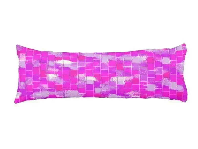 Body Pillows - Dakimakuras-BRICK WALL SMUDGED Body Pillows - Dakimakuras-Purples & Violets & Fuchsias-from COLORADDICTED.COM-