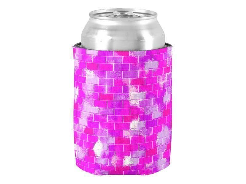 Can Cooler Sleeves – Can Koozies-BRICK WALL SMUDGED Bottle &amp; Can Cooler Sleeves – Bottle &amp; Can Koozies-Purples &amp; Violets &amp; Fuchsias-from COLORADDICTED.COM-