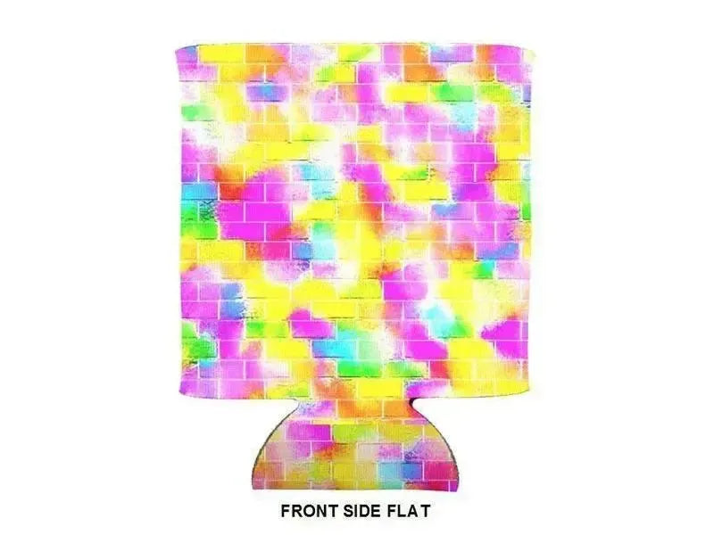Can Cooler Sleeves – Can Koozies-BRICK WALL SMUDGED Bottle & Can Cooler Sleeves – Bottle & Can Koozies-from COLORADDICTED.COM-