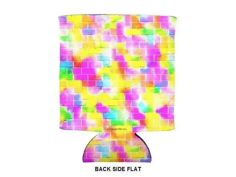Can Cooler Sleeves – Can Koozies-BRICK WALL SMUDGED Bottle & Can Cooler Sleeves – Bottle & Can Koozies-from COLORADDICTED.COM-