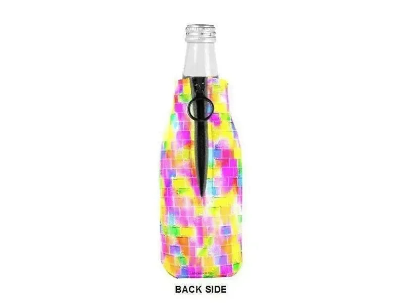 Bottle Cooler Sleeves – Bottle Koozies-BRICK WALL SMUDGED Bottle Cooler Sleeves – Bottle Koozies-from COLORADDICTED.COM-