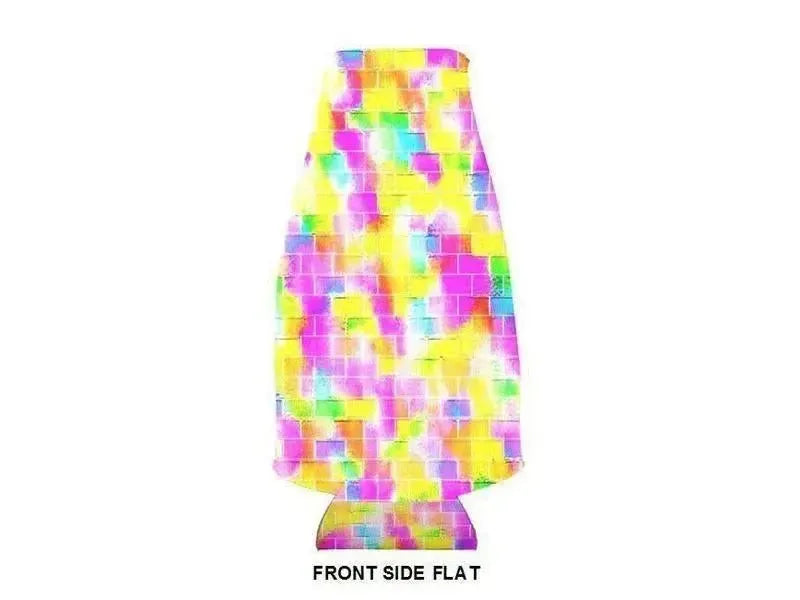 Bottle Cooler Sleeves – Bottle Koozies-BRICK WALL SMUDGED Bottle Cooler Sleeves – Bottle Koozies-from COLORADDICTED.COM-