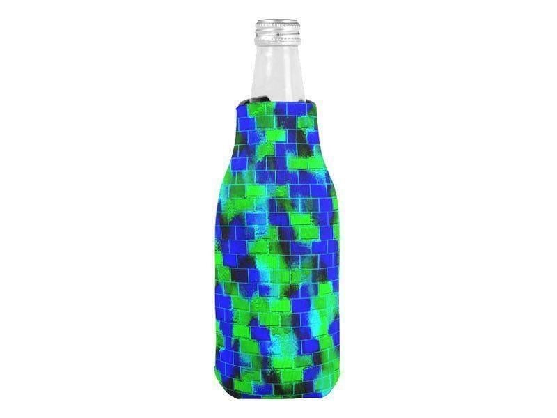 Bottle Cooler Sleeves – Bottle Koozies-BRICK WALL SMUDGED Bottle Cooler Sleeves – Bottle Koozies-from COLORADDICTED.COM-