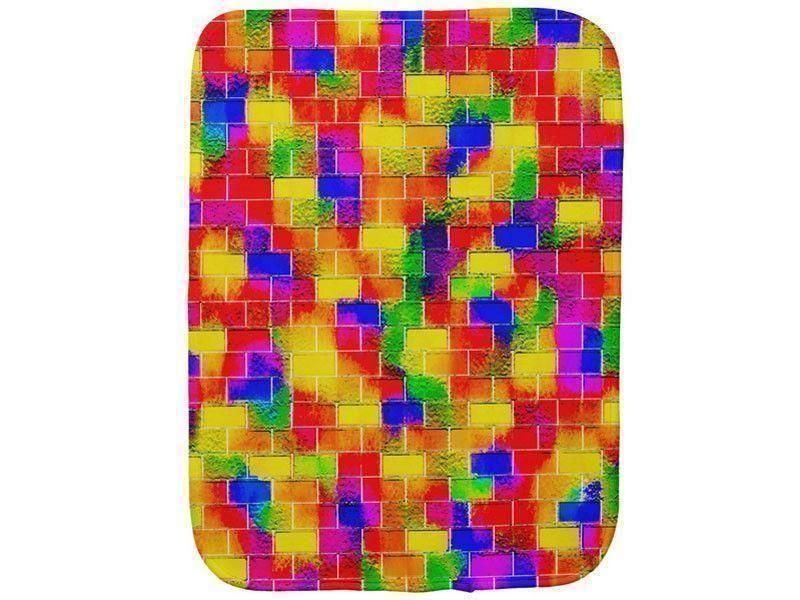 Burp Cloths-BRICK WALL SMUDGED Burp Cloths-Multicolor Bright-from COLORADDICTED.COM-