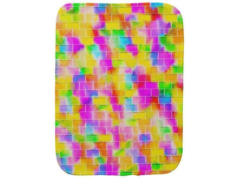 Burp Cloths-BRICK WALL SMUDGED Burp Cloths-Multicolor Light-from COLORADDICTED.COM-