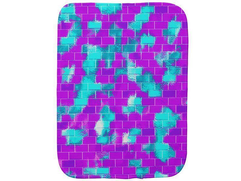 Burp Cloths-BRICK WALL SMUDGED Burp Cloths-Purples, Violets &amp; Turquoises-from COLORADDICTED.COM-
