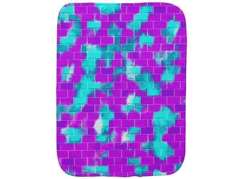 Burp Cloths-BRICK WALL SMUDGED Burp Cloths-Purples, Violets & Turquoises-from COLORADDICTED.COM-