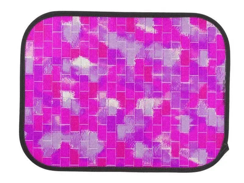 Car Mats-BRICK WALL SMUDGED Car Mats Sets-Purples & Violets & Fuchsias-from COLORADDICTED.COM-
