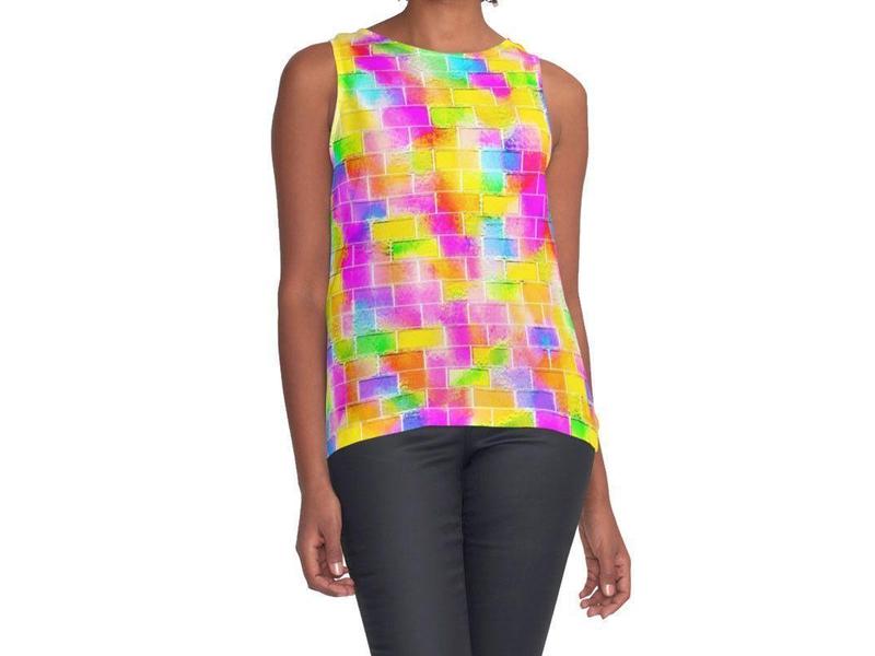 Contrast Tanks-BRICK WALL SMUDGED Contrast Tanks-Multicolor Light-from COLORADDICTED.COM-