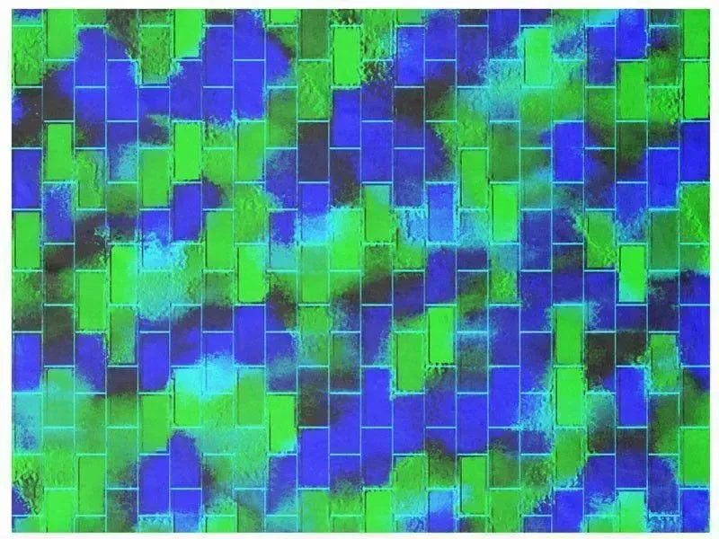 Fleece Blankets-BRICK WALL SMUDGED Fleece Blankets-Blues & Greens-from COLORADDICTED.COM-