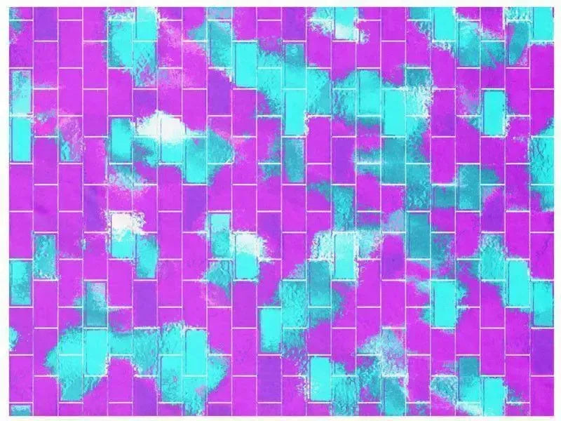 Fleece Blankets-BRICK WALL SMUDGED Fleece Blankets-Purples, Violets & Turquoises-from COLORADDICTED.COM-