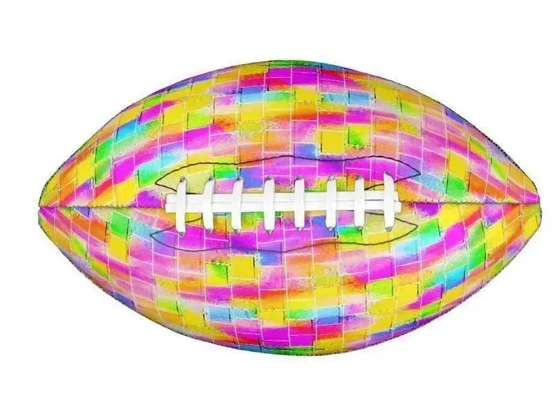 Footballs-BRICK WALL SMUDGED Footballs & Mini Footballs-Multicolor Light-from COLORADDICTED.COM-