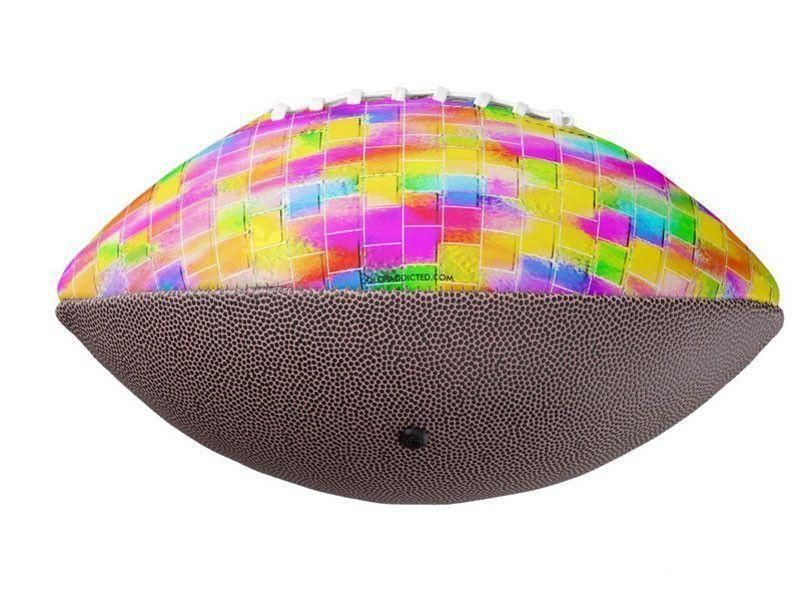 Footballs-BRICK WALL SMUDGED Footballs & Mini Footballs-Multicolor Light-from COLORADDICTED.COM-