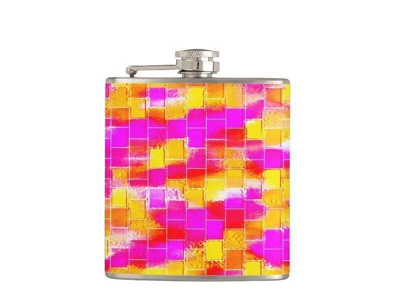 Hip Flasks-BRICK WALL SMUDGED Hip Flasks-from COLORADDICTED.COM-