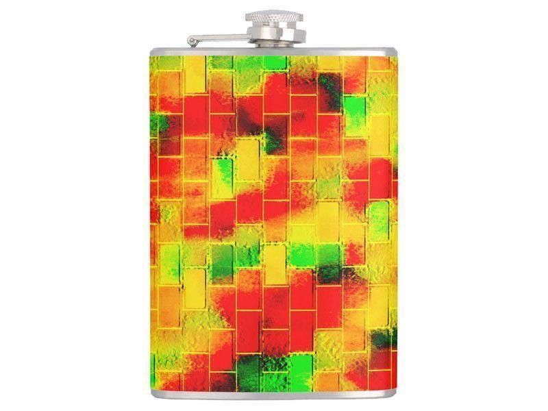 Hip Flasks-BRICK WALL SMUDGED Hip Flasks-from COLORADDICTED.COM-
