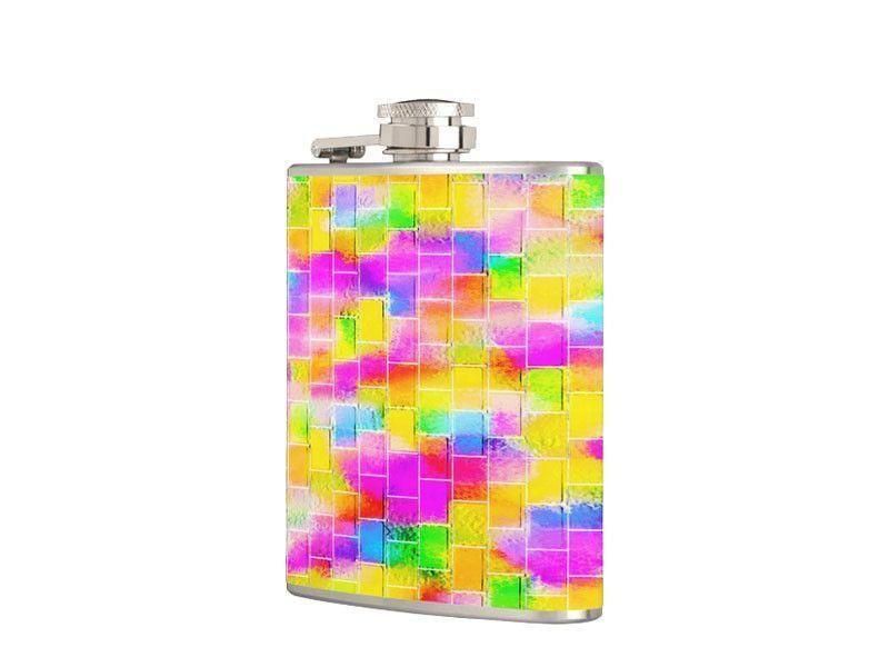 Hip Flasks-BRICK WALL SMUDGED Hip Flasks-from COLORADDICTED.COM-