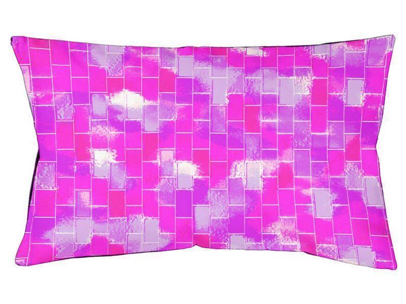 Dog Beds-BRICK WALL SMUDGED Indoor/Outdoor Dog Beds-Purples, Violets &amp; Fuchsias-from COLORADDICTED.COM-