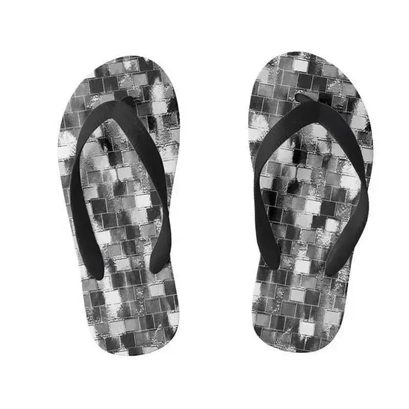 Kids Flip Flops-BRICK WALL SMUDGED Kids Flip Flops-from COLORADDICTED.COM-