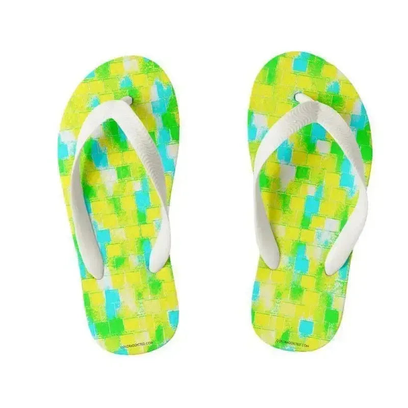 Kids Flip Flops-BRICK WALL SMUDGED Kids Flip Flops-from COLORADDICTED.COM-