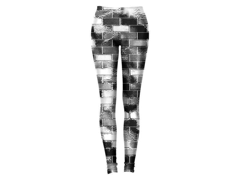 Leggings-BRICK WALL SMUDGED Leggings-Black &amp; Grays &amp; White-from COLORADDICTED.COM-
