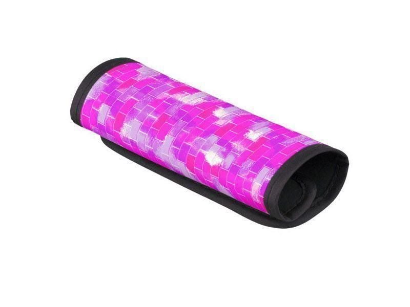 Luggage Handle Wraps-BRICK WALL SMUDGED Luggage Handle Wraps-Purples &amp; Violets &amp; Fuchsias-from COLORADDICTED.COM-