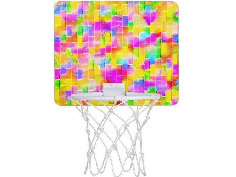 Mini Basketball Hoops-BRICK WALL SMUDGED Mini Basketball Hoops-Multicolor Light-from COLORADDICTED.COM-