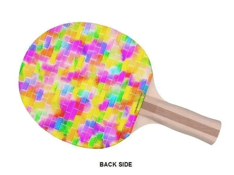 Ping Pong Paddles-BRICK WALL SMUDGED Ping Pong Paddles-from COLORADDICTED.COM-