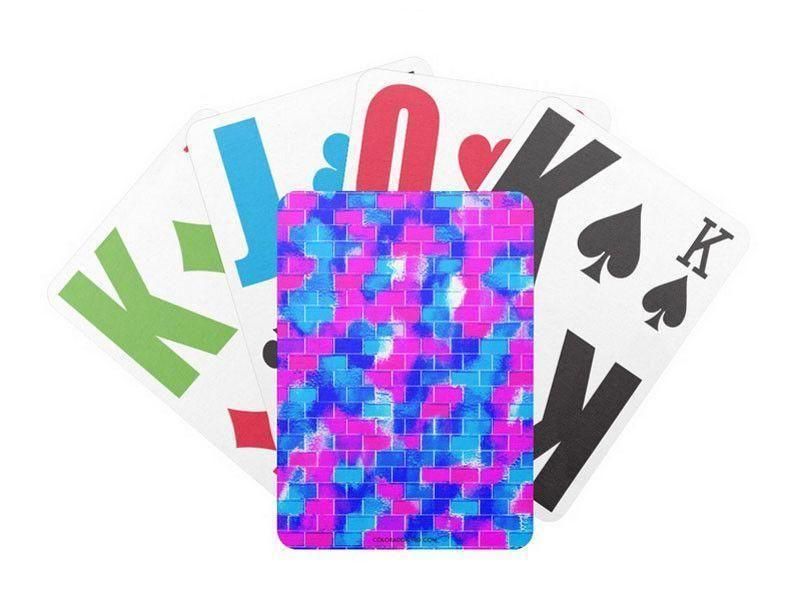 Playing Cards-BRICK WALL SMUDGED Premium Bicycle® E-Z See® LoVision® Playing Cards for visually impaired players-from COLORADDICTED.COM-
