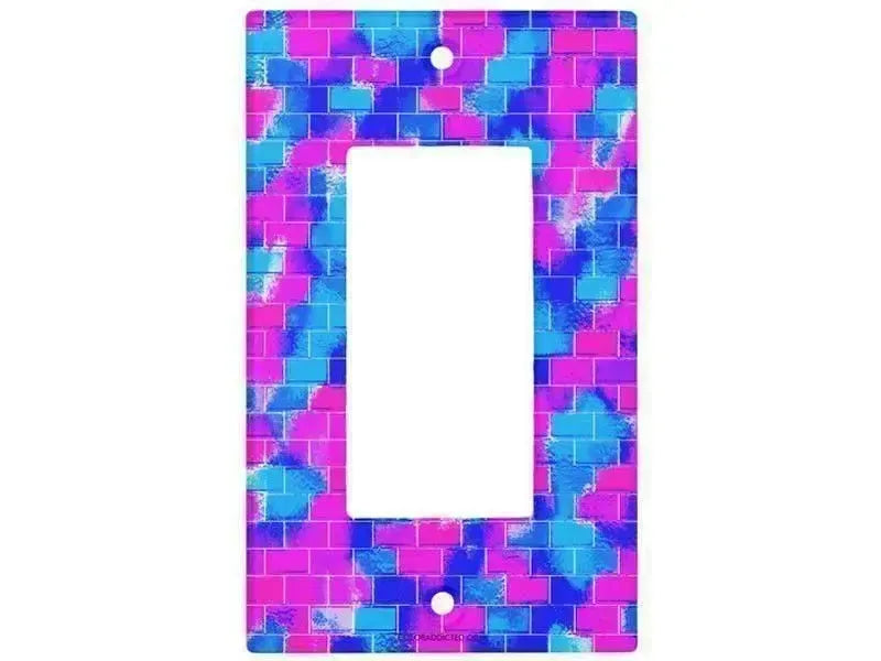 Rocker Light Switch Covers-BRICK WALL SMUDGED Single, Double & Triple-Rocker Light Switch Covers-from COLORADDICTED.COM-