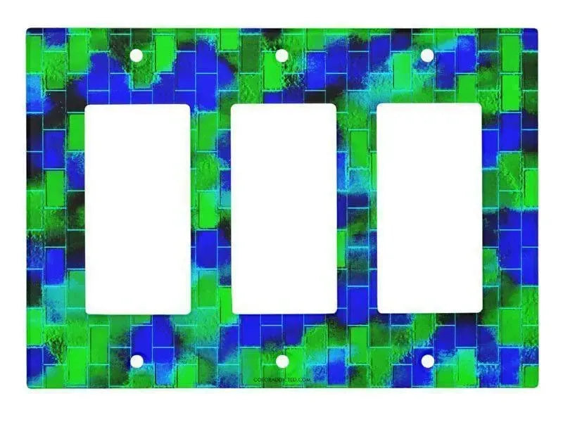 Rocker Light Switch Covers-BRICK WALL SMUDGED Single, Double & Triple-Rocker Light Switch Covers-from COLORADDICTED.COM-