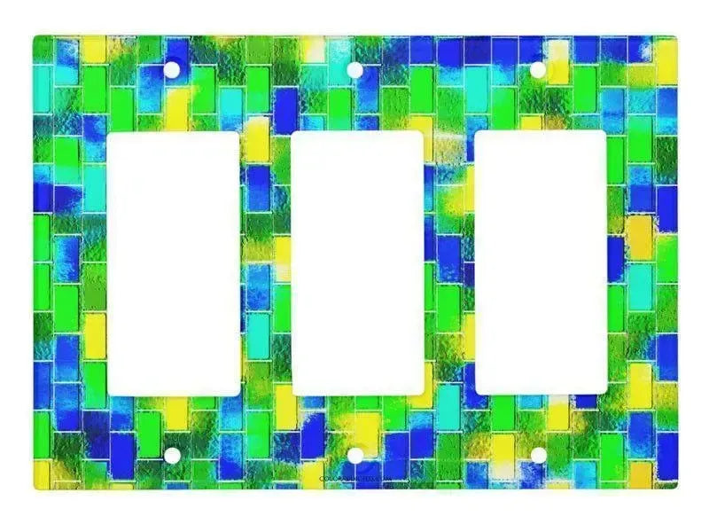 Rocker Light Switch Covers-BRICK WALL SMUDGED Single, Double & Triple-Rocker Light Switch Covers-from COLORADDICTED.COM-