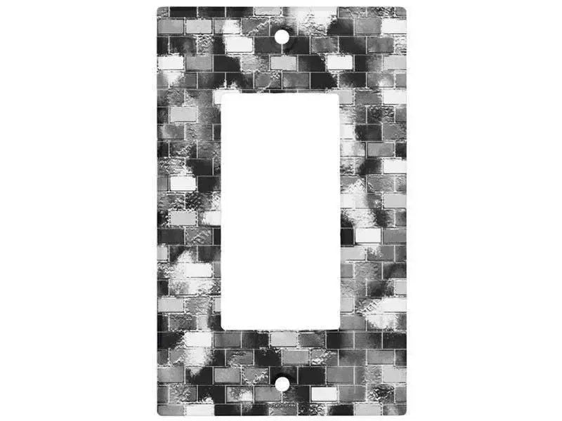 Rocker Light Switch Covers-BRICK WALL SMUDGED Single, Double & Triple-Rocker Light Switch Covers-from COLORADDICTED.COM-