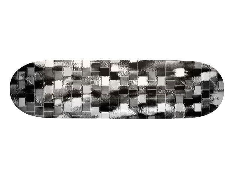 Skateboard Decks-BRICK WALL SMUDGED Skateboard Decks-Black &amp; Grays &amp; White-from COLORADDICTED.COM-