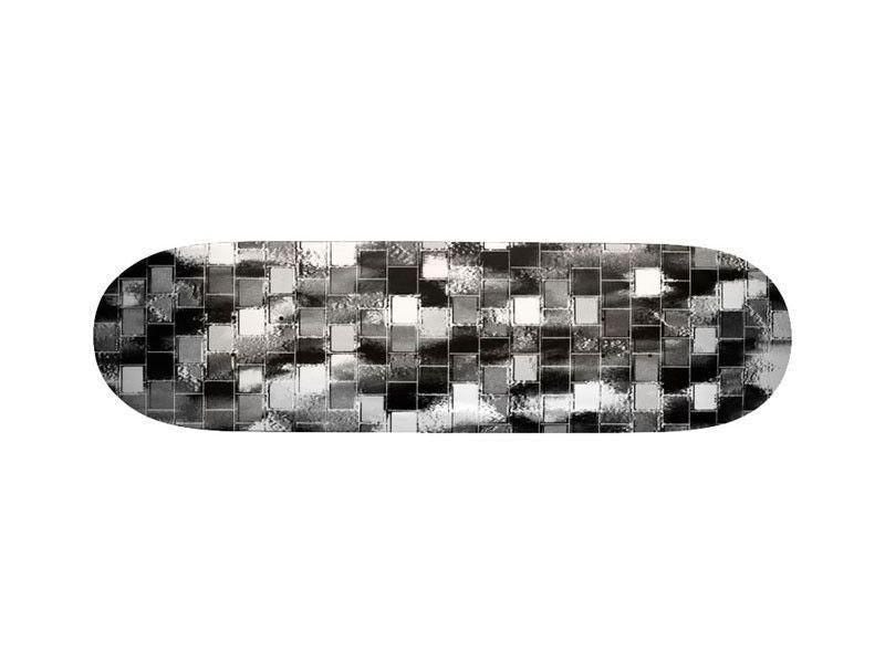 Skateboard Decks-BRICK WALL SMUDGED Skateboard Decks-Black &amp; Grays &amp; White-from COLORADDICTED.COM-