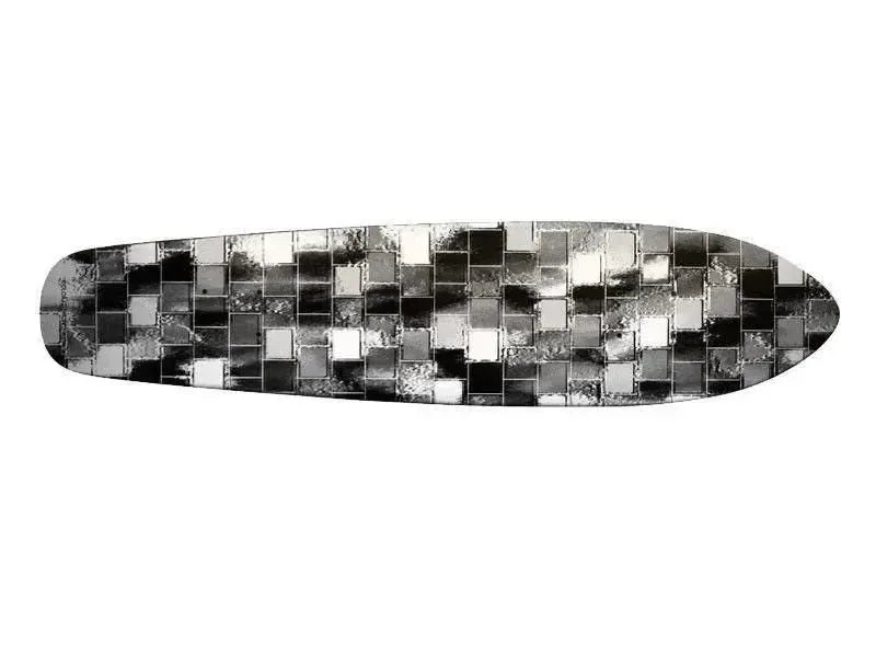 Skateboard Decks-BRICK WALL SMUDGED Skateboard Decks-Black & Grays & White-from COLORADDICTED.COM-