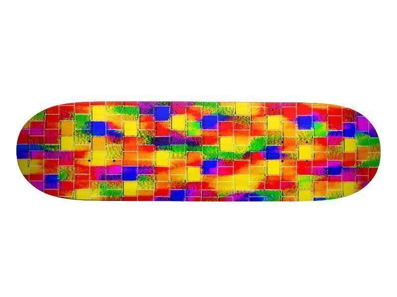 Skateboard Decks-BRICK WALL SMUDGED Skateboard Decks-Multicolor Bright-from COLORADDICTED.COM-
