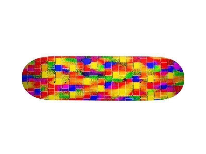 Skateboard Decks-BRICK WALL SMUDGED Skateboard Decks-Multicolor Bright-from COLORADDICTED.COM-