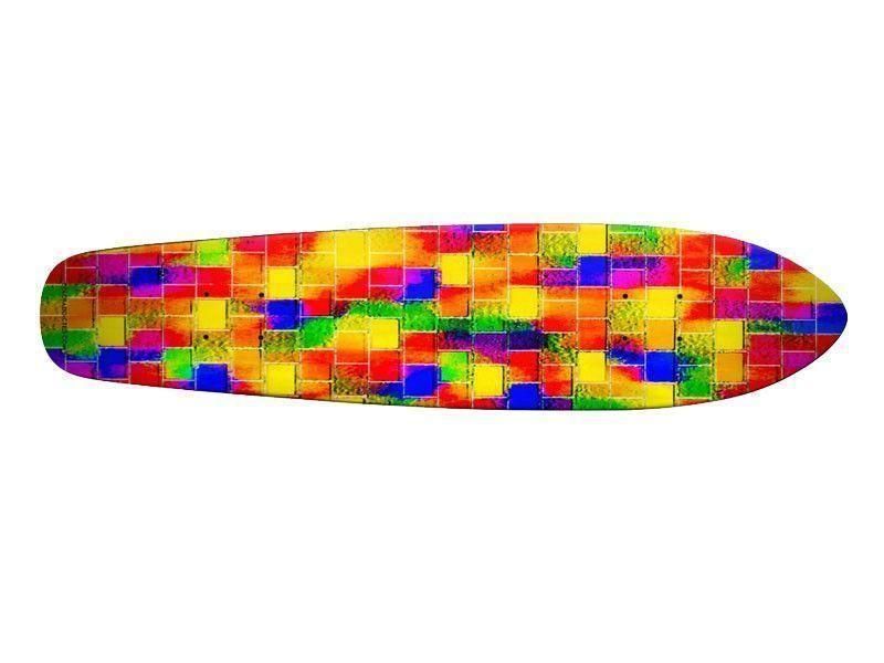 Skateboard Decks-BRICK WALL SMUDGED Skateboard Decks-Multicolor Bright-from COLORADDICTED.COM-