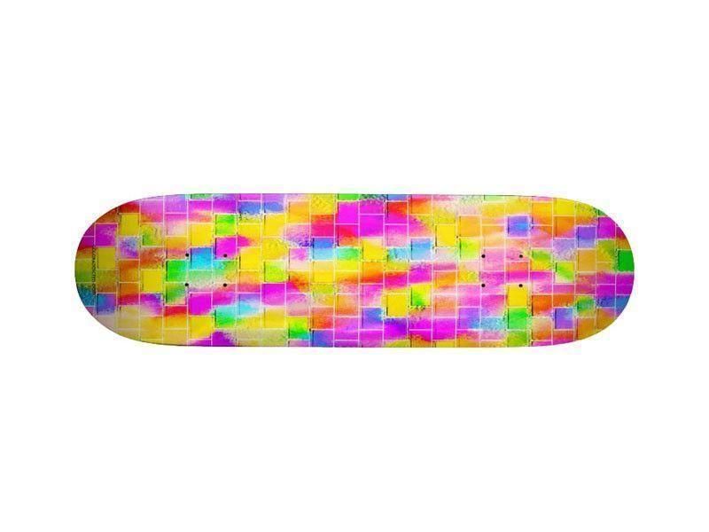 Skateboard Decks-BRICK WALL SMUDGED Skateboard Decks-Multicolor Light-from COLORADDICTED.COM-