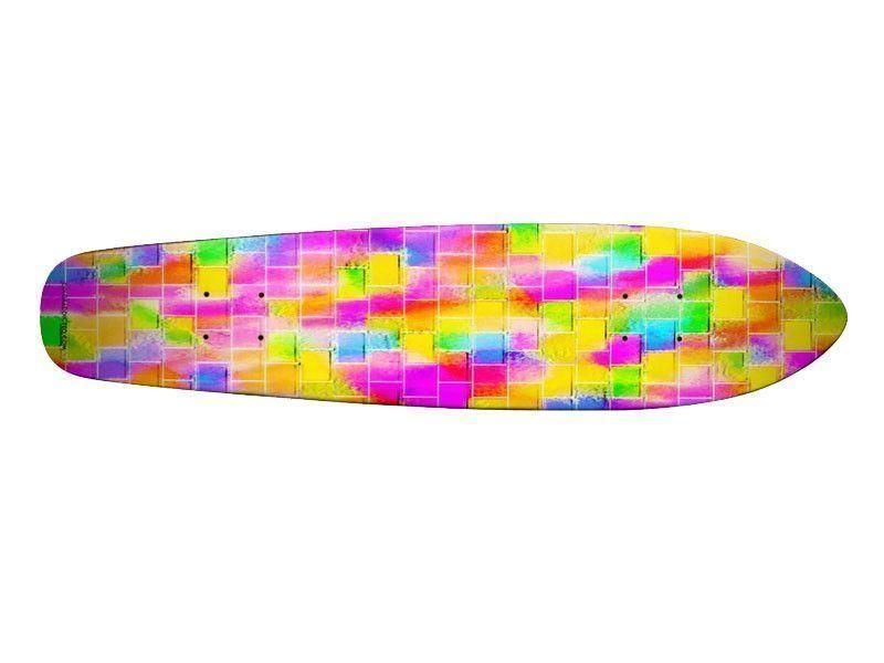 Skateboard Decks-BRICK WALL SMUDGED Skateboard Decks-Multicolor Light-from COLORADDICTED.COM-