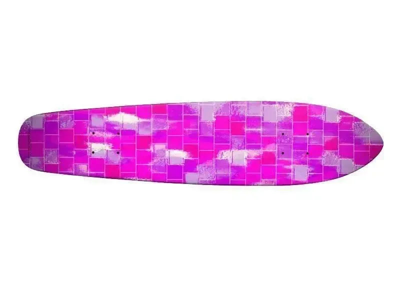 Skateboard Decks-BRICK WALL SMUDGED Skateboard Decks-Purples & Violets & Fuchsias-from COLORADDICTED.COM-