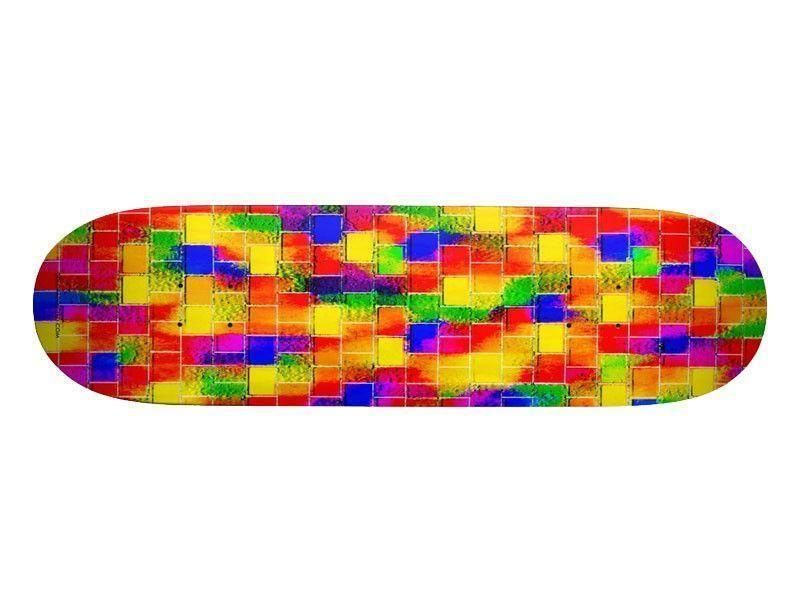 Skateboards-BRICK WALL SMUDGED Skateboards-Multicolor Bright-from COLORADDICTED.COM-