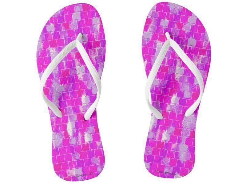 Flip Flops-BRICK WALL SMUDGED Slim-Strap Flip Flops-from COLORADDICTED.COM-